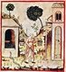 Iraq / Italy: Fresh drinking water. Illustration from Ibn Butlan's Taqwim al-sihhah or 'Maintenance of Health' (Baghdad, 11th century) published in Italy as the Tacuinum Sanitatis in the 14th century