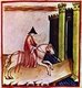 Iraq / Italy: Acqua pluviale - rain water. Illustration from Ibn Butlan's Taqwim al-sihhah or 'Maintenance of Health' (Baghdad, 11th century) published in Italy as the Tacuinum Sanitatis in the 14th century